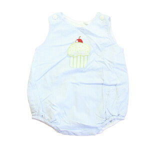 Mary James Boys Blue | White Cupcake Romper size: 9 Months